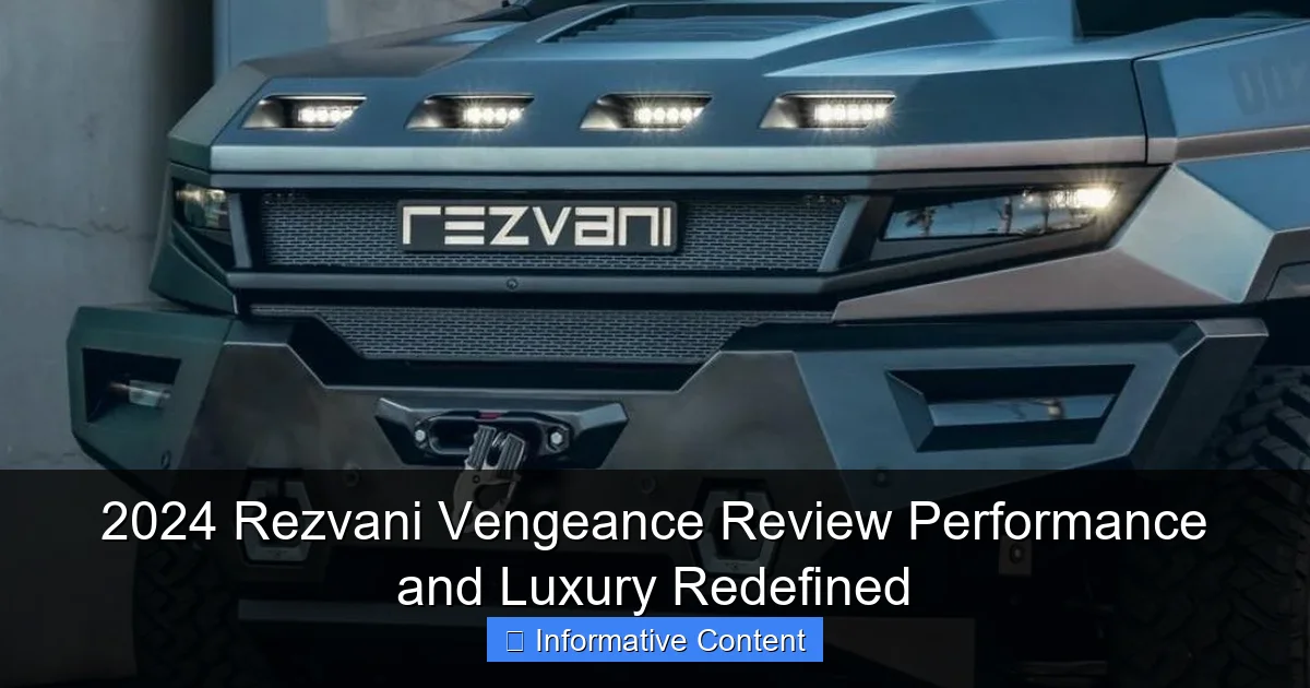 2024 Rezvani Vengeance Review Performance and Luxury Redefined