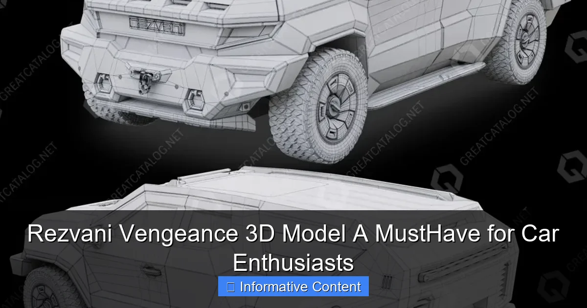 Rezvani Vengeance 3D Model A MustHave for Car Enthusiasts