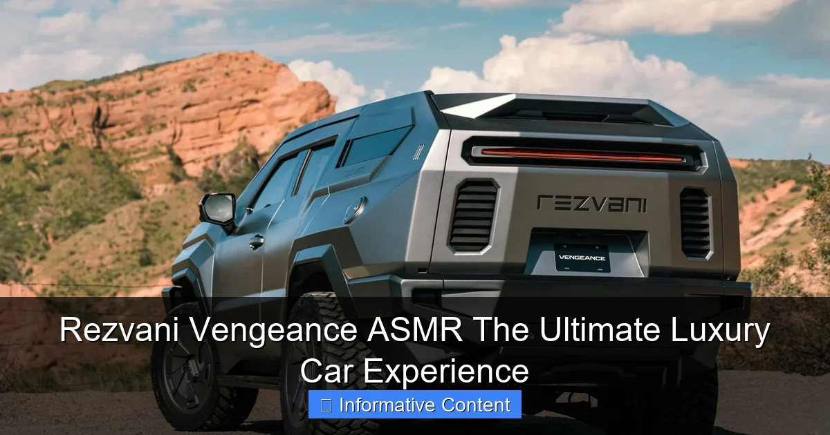 Rezvani Vengeance ASMR The Ultimate Luxury Car Experience