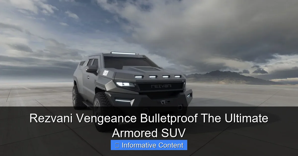 Rezvani Vengeance Bulletproof The Ultimate Armored SUV