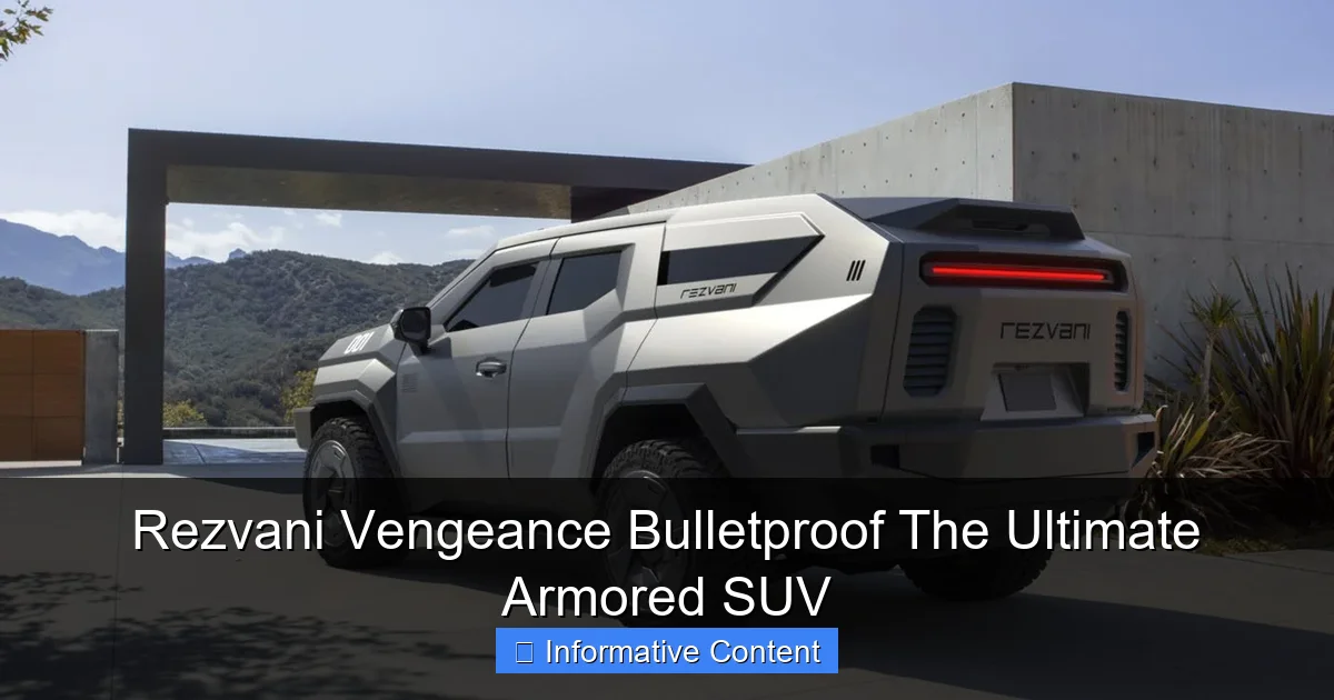 Rezvani Vengeance Bulletproof The Ultimate Armored SUV