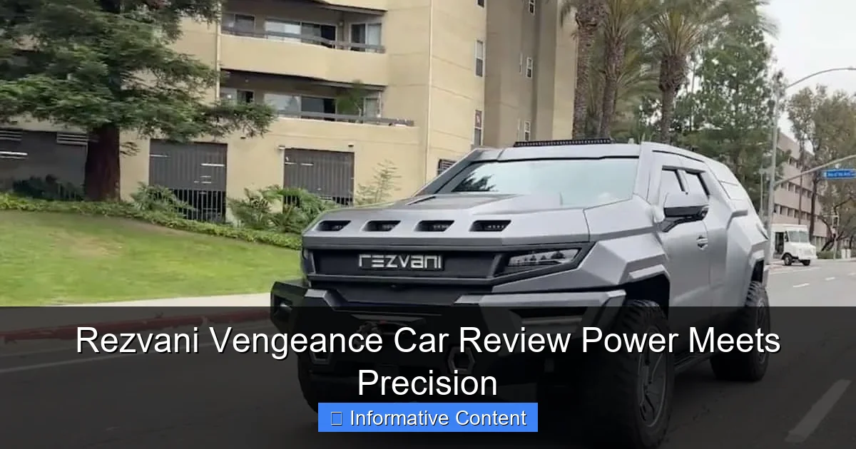 Rezvani Vengeance Car Review Power Meets Precision