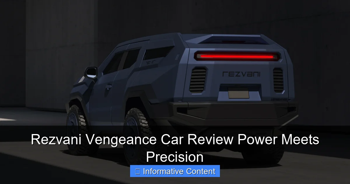Rezvani Vengeance Car Review Power Meets Precision