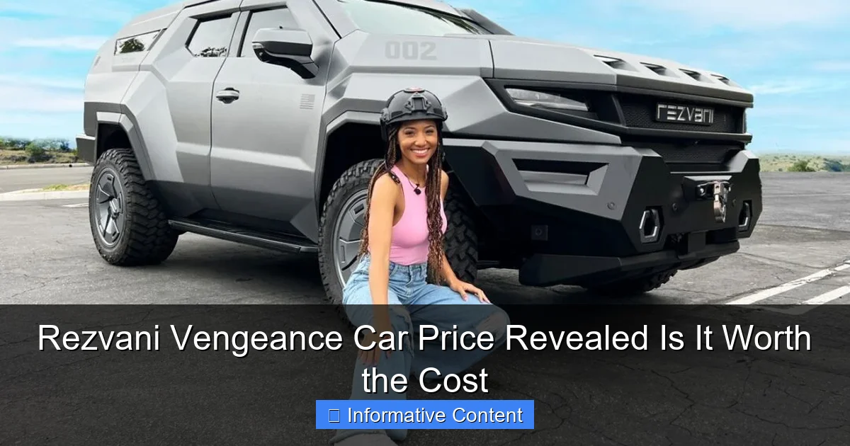 Rezvani Vengeance Car Price Revealed Is It Worth the Cost