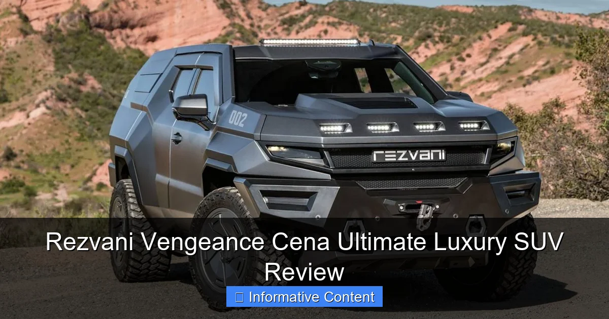 Rezvani Vengeance Cena Ultimate Luxury SUV Review