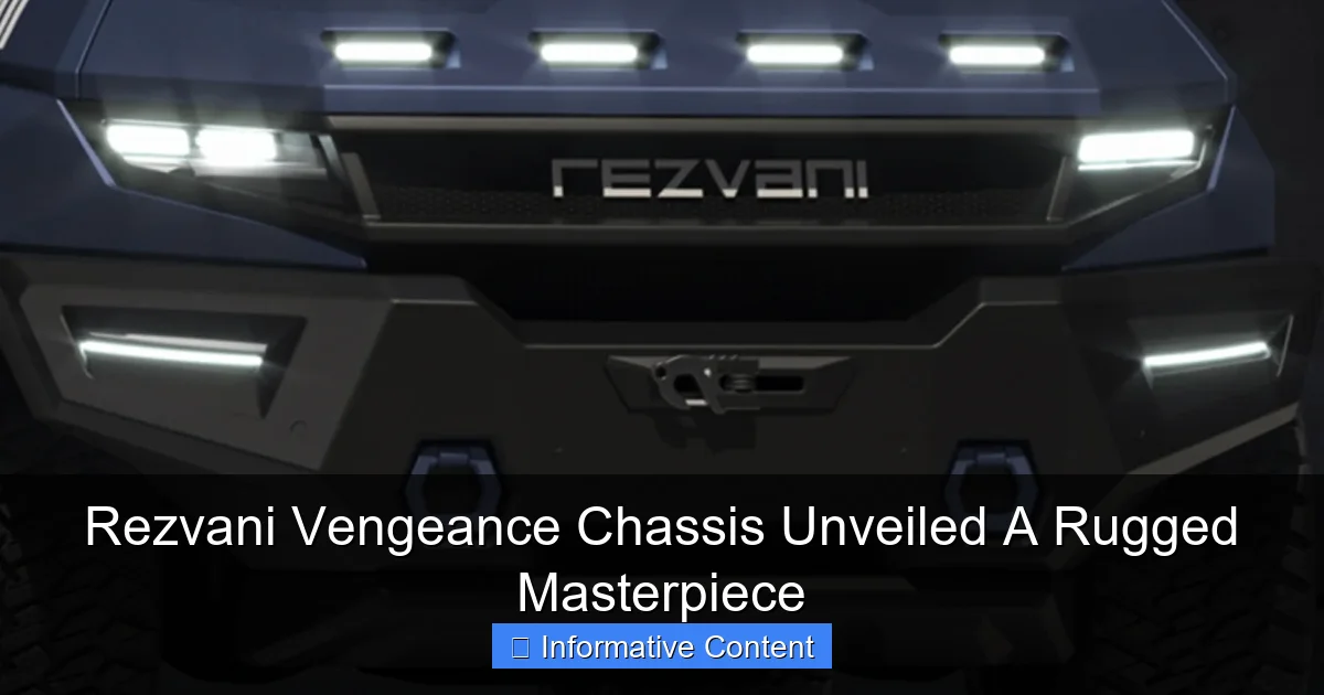 Rezvani Vengeance Chassis Unveiled A Rugged Masterpiece