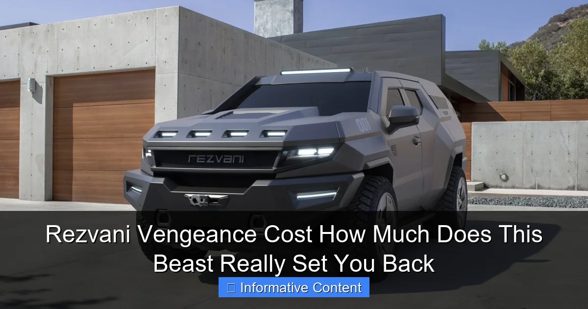 Rezvani Vengeance Cost How Much Does This Beast Really Set You Back
