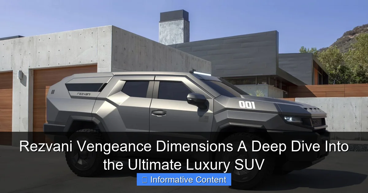 Rezvani Vengeance Dimensions A Deep Dive Into the Ultimate Luxury SUV