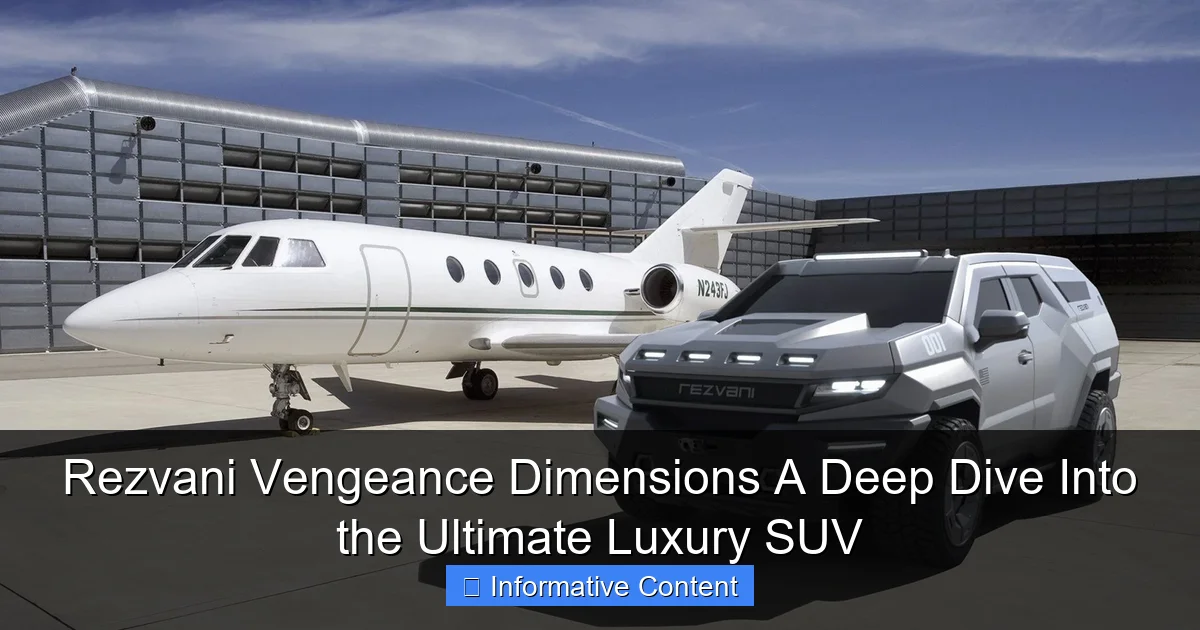 Rezvani Vengeance Dimensions A Deep Dive Into the Ultimate Luxury SUV