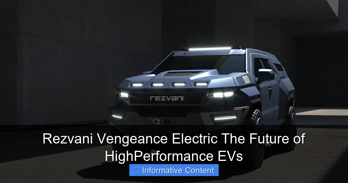Rezvani Vengeance Electric The Future of HighPerformance EVs