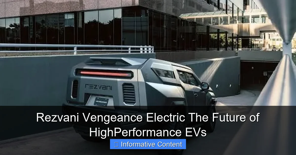 Rezvani Vengeance Electric The Future of HighPerformance EVs