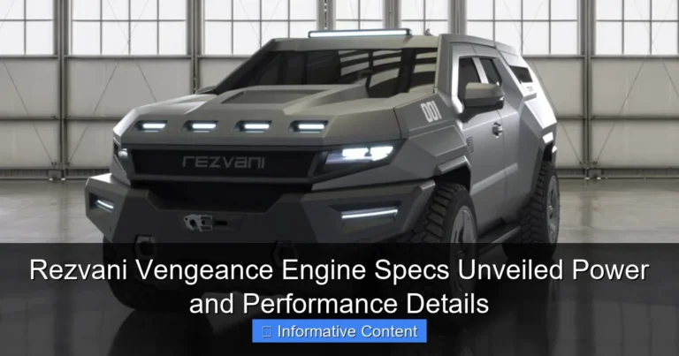 Rezvani Vengeance Engine Specs Unveiled Power and Performance Details