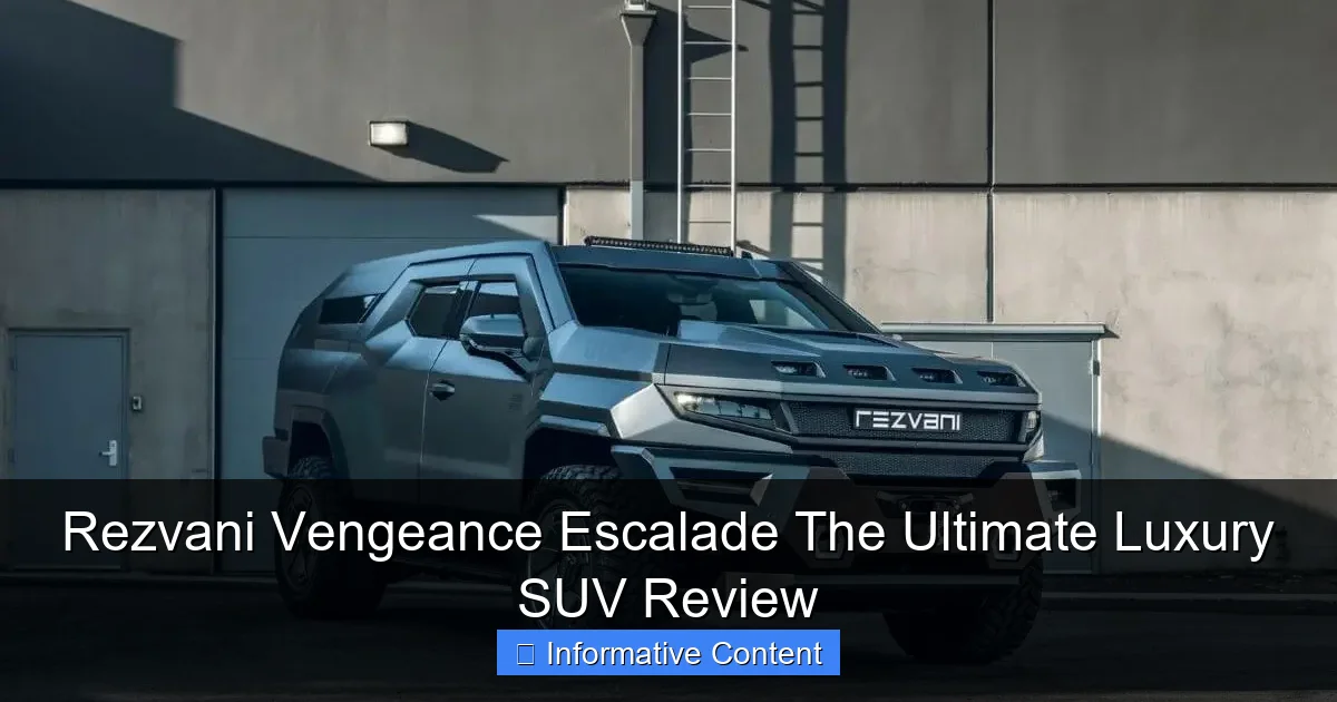 Rezvani Vengeance Escalade The Ultimate Luxury SUV Review