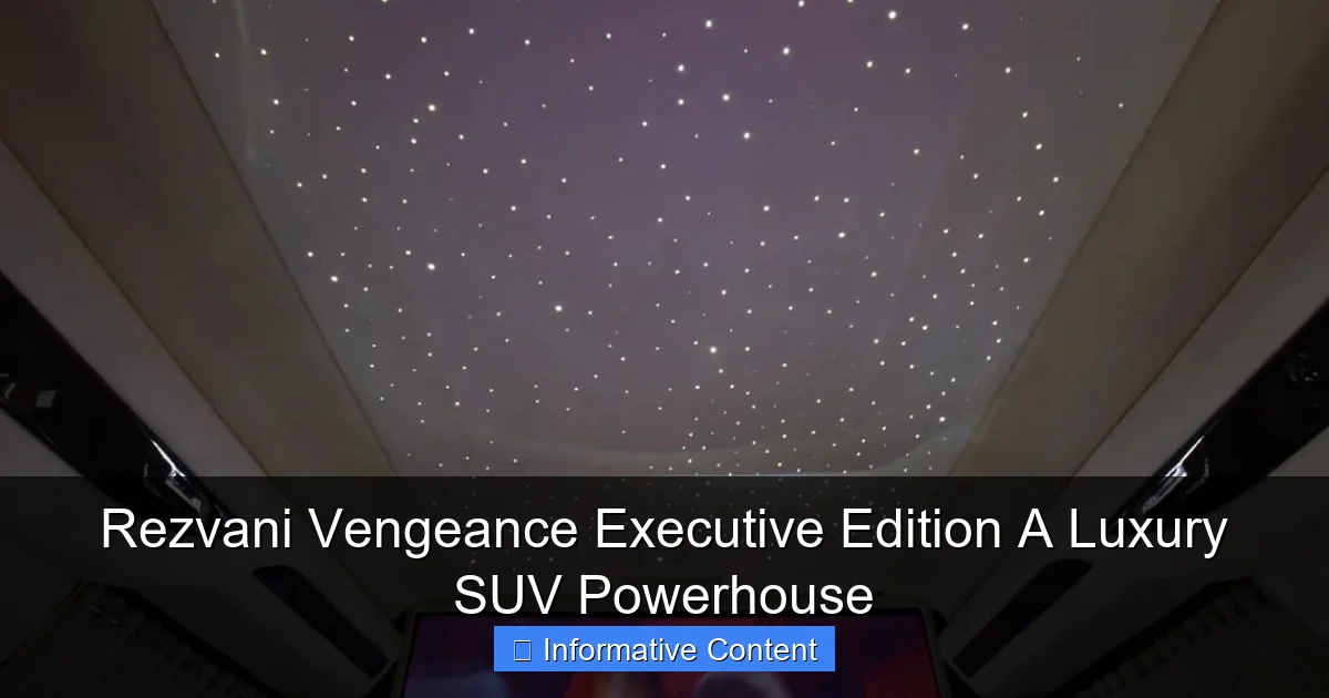 Rezvani Vengeance Executive Edition A Luxury SUV Powerhouse