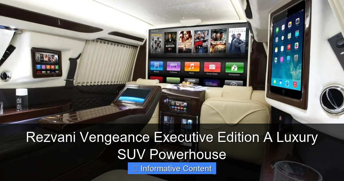 Rezvani Vengeance Executive Edition A Luxury SUV Powerhouse