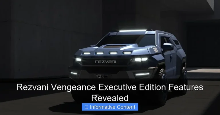 Rezvani Vengeance Executive Edition Features Revealed