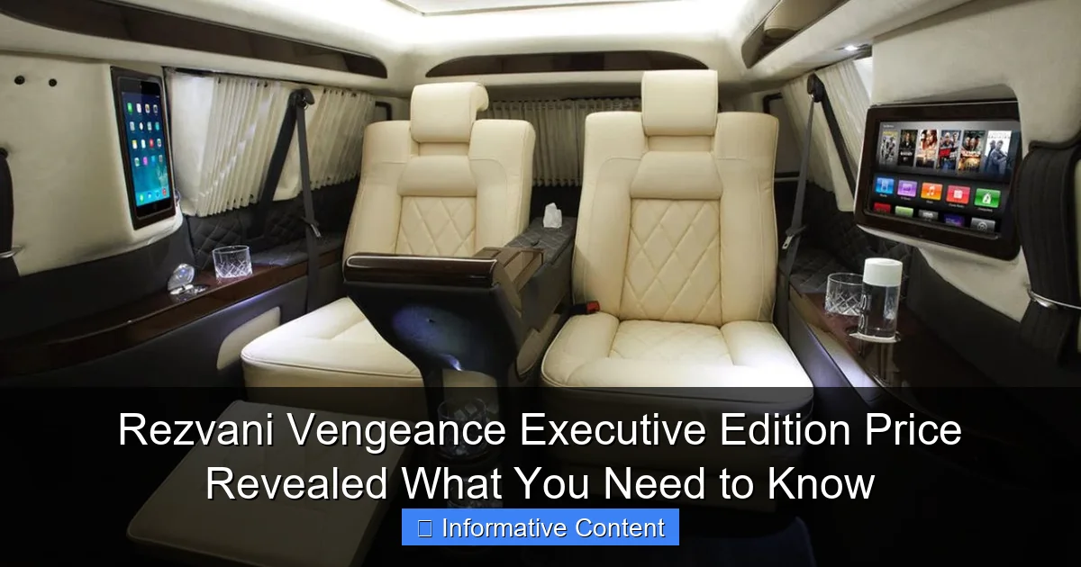Rezvani Vengeance Executive Edition Price Revealed What You Need to Know