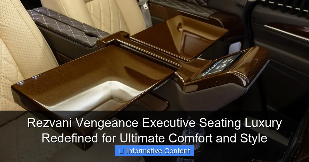 Rezvani Vengeance Executive Seating Luxury Redefined for Ultimate Comfort and Style