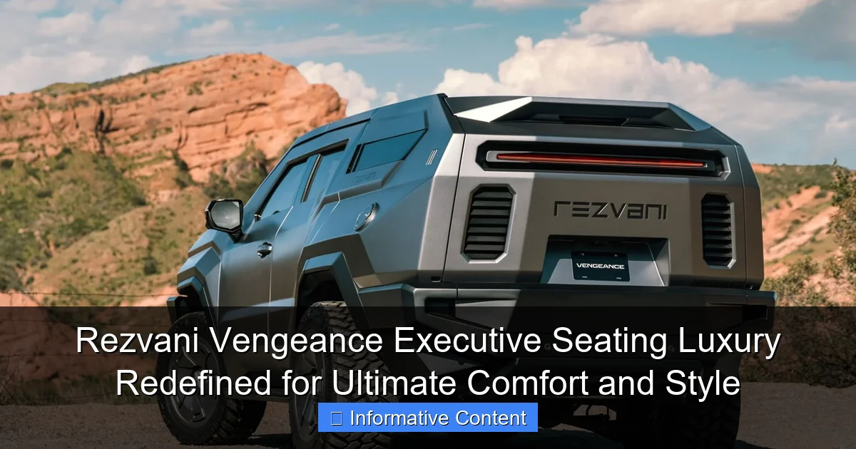 Rezvani Vengeance Executive Seating Luxury Redefined for Ultimate Comfort and Style