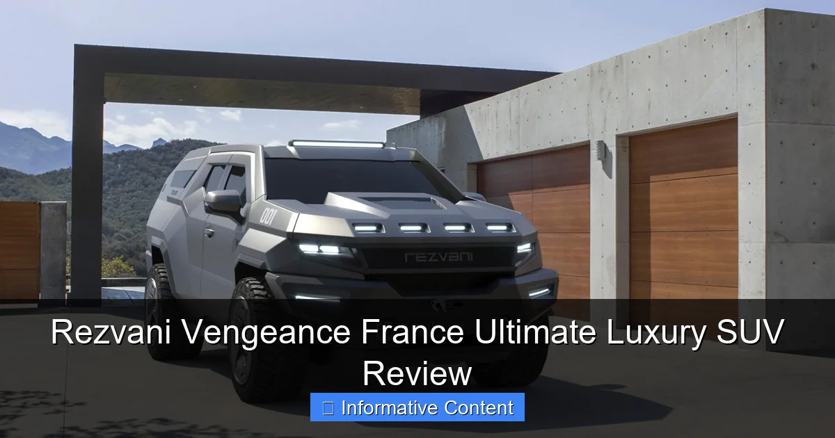Rezvani Vengeance France Ultimate Luxury SUV Review