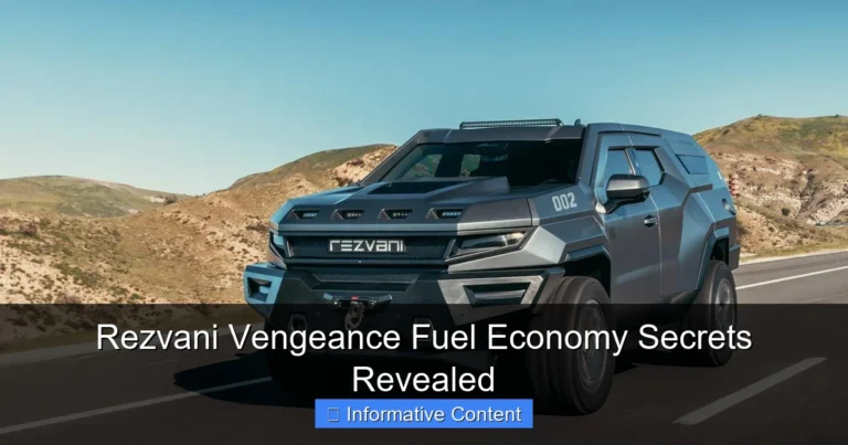 Rezvani Vengeance Fuel Economy Secrets Revealed