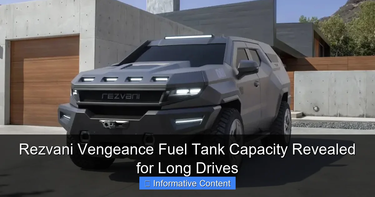 Rezvani Vengeance Fuel Tank Capacity Revealed for Long Drives