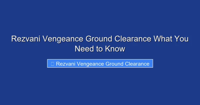 Rezvani Vengeance Ground Clearance What You Need to Know