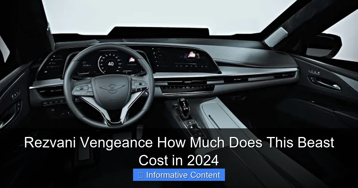 Rezvani Vengeance How Much Does This Beast Cost in 2024