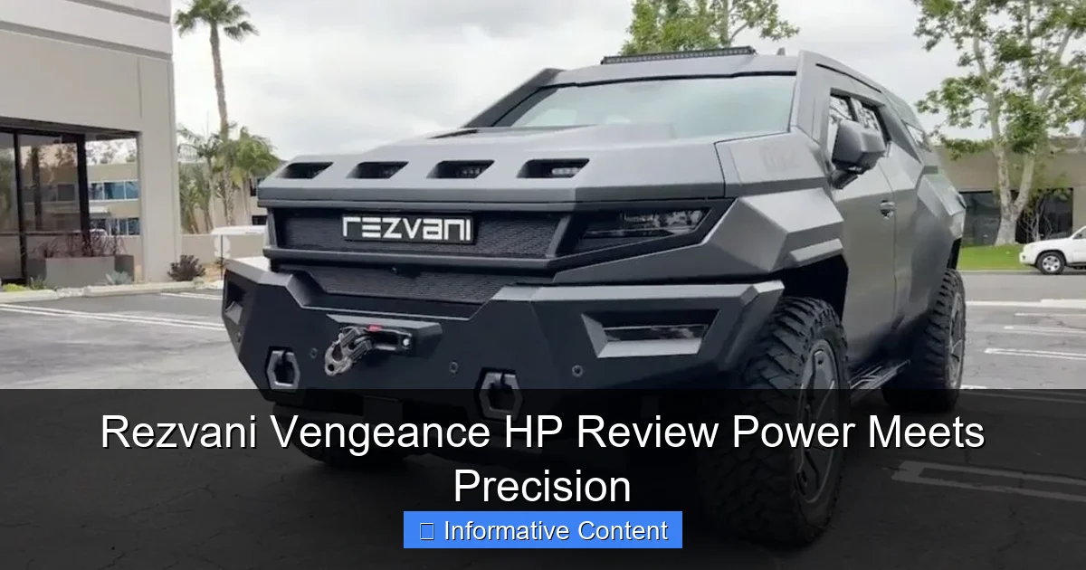 Rezvani Vengeance HP Review Power Meets Precision