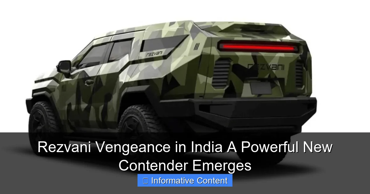 Rezvani Vengeance in India A Powerful New Contender Emerges