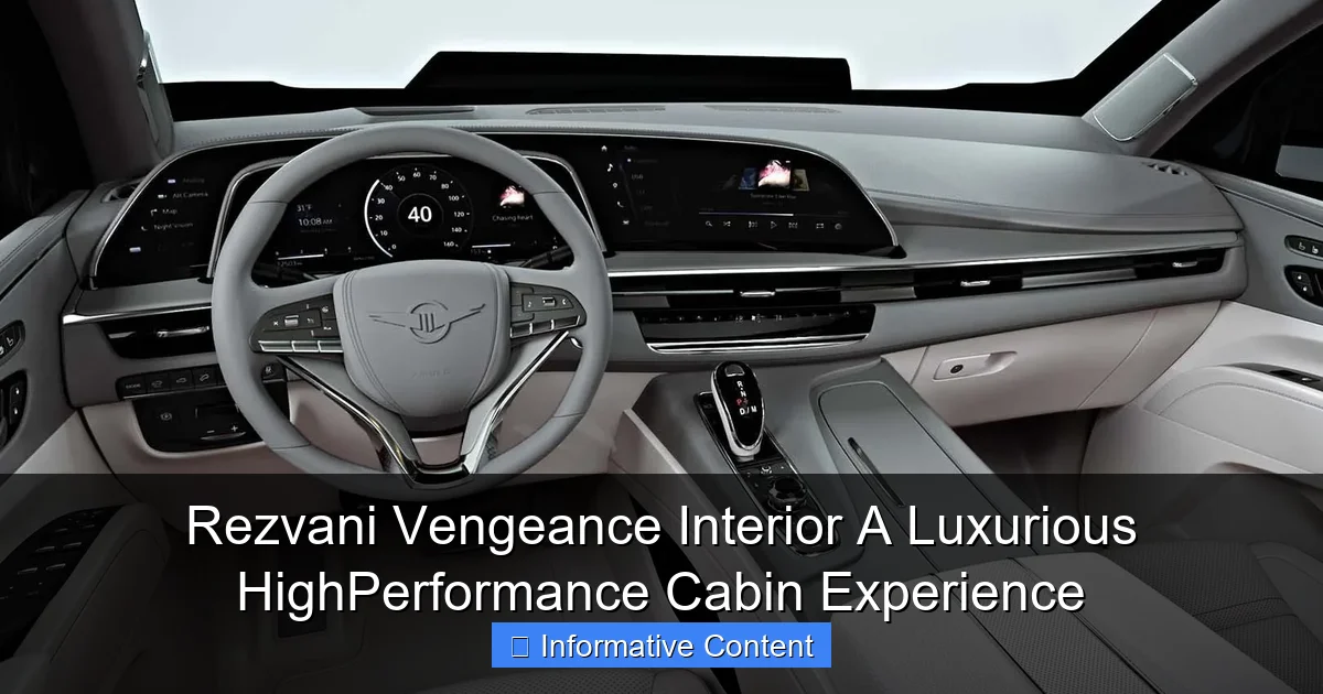 Rezvani Vengeance Interior A Luxurious HighPerformance Cabin Experience