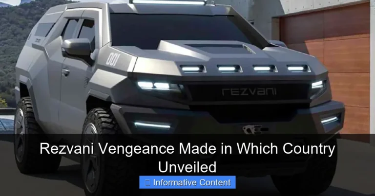 Rezvani Vengeance Made in Which Country Unveiled