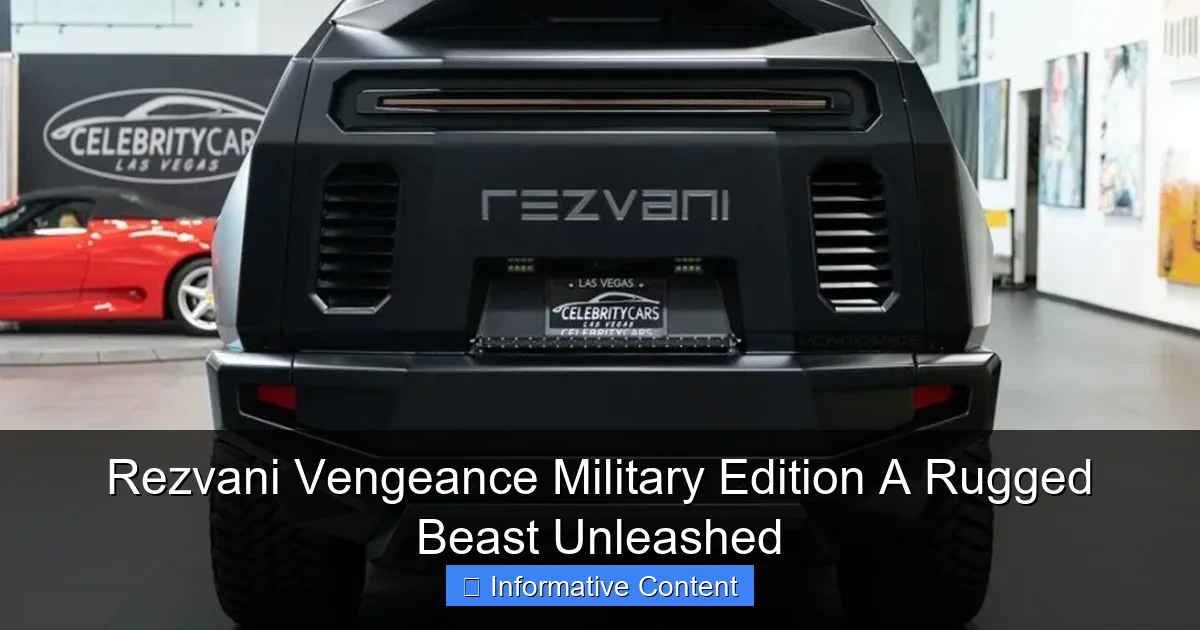 Rezvani Vengeance Military Edition A Rugged Beast Unleashed