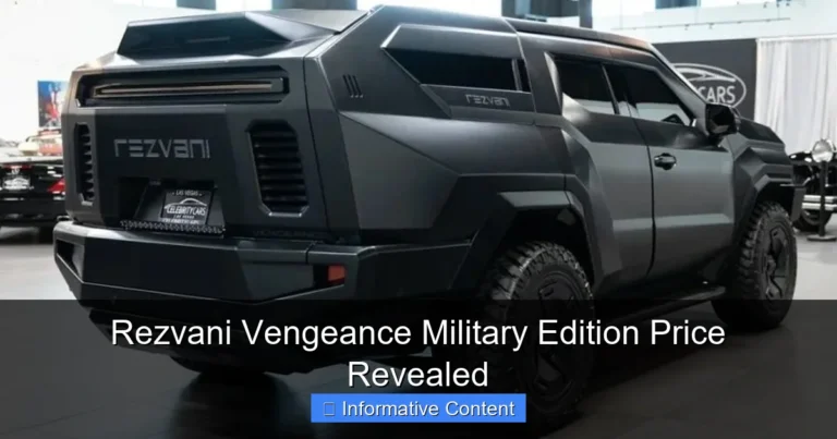 Rezvani Vengeance Military Edition Price Revealed