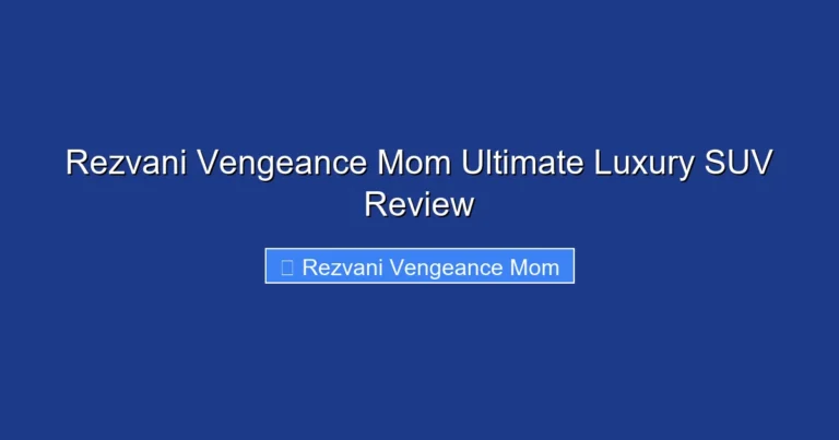 Rezvani Vengeance Mom Ultimate Luxury SUV Review