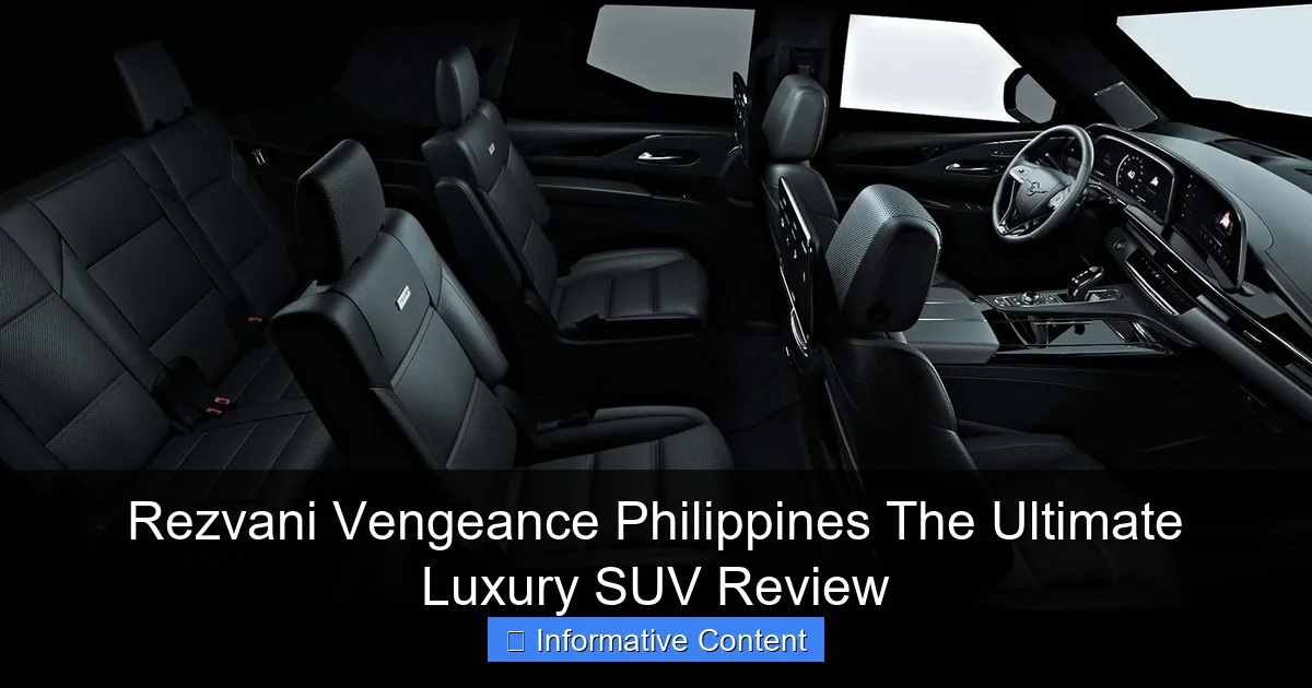 Rezvani Vengeance Philippines The Ultimate Luxury SUV Review