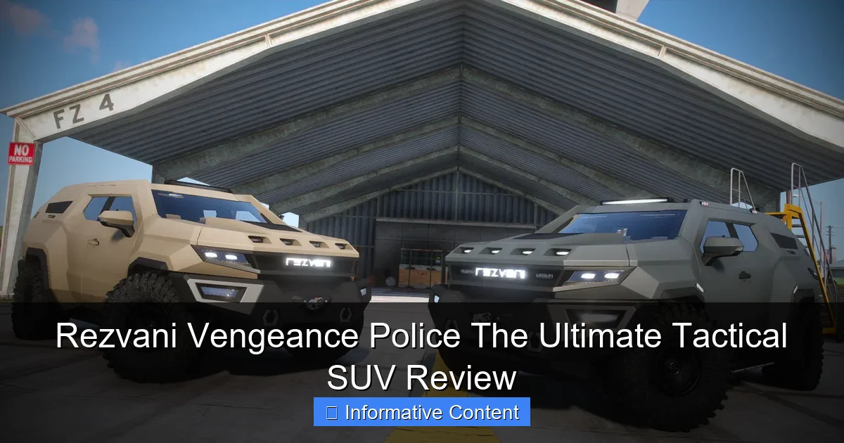 Rezvani Vengeance Police The Ultimate Tactical SUV Review