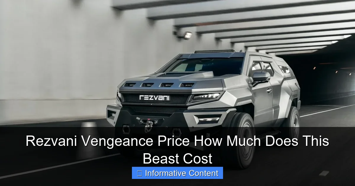 Rezvani Vengeance Price How Much Does This Beast Cost