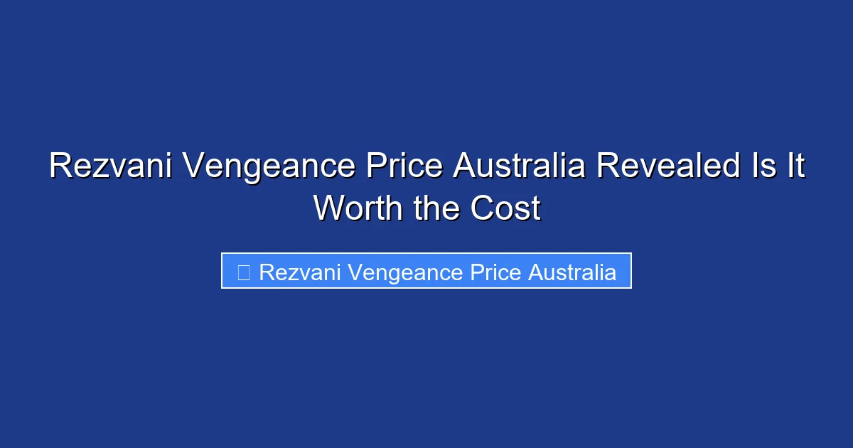Rezvani Vengeance Price Australia Revealed Is It Worth the Cost