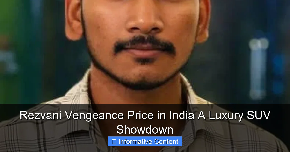Rezvani Vengeance Price in India A Luxury SUV Showdown