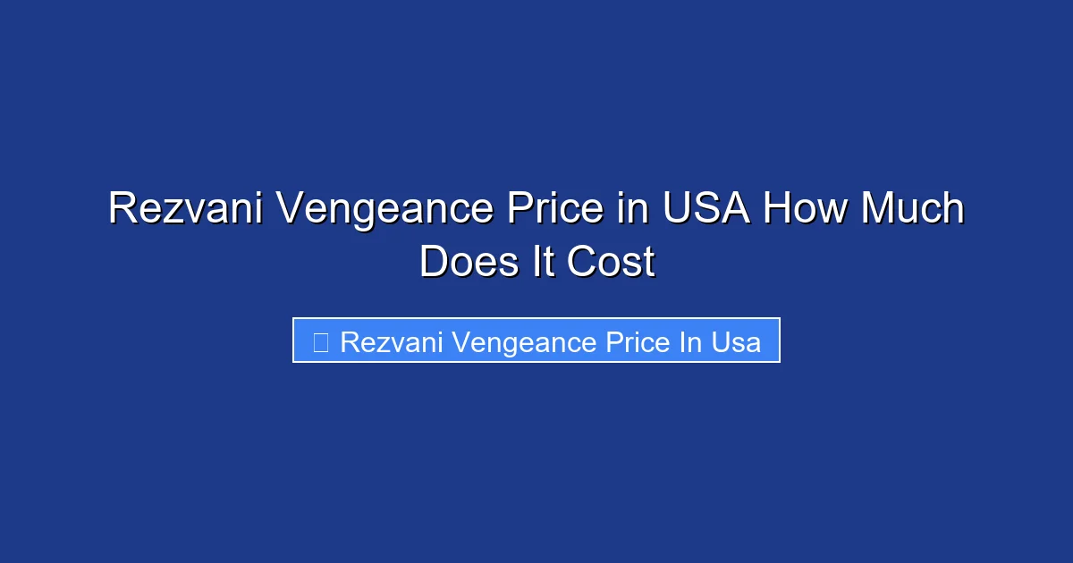 Rezvani Vengeance Price in USA How Much Does It Cost