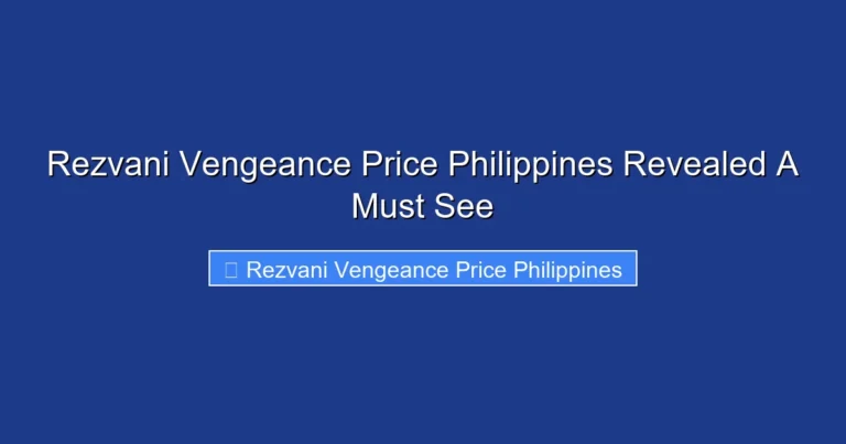 Rezvani Vengeance Price Philippines Revealed A Must See