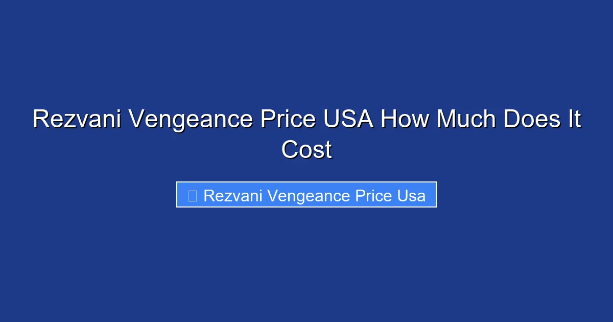 Rezvani Vengeance Price USA How Much Does It Cost