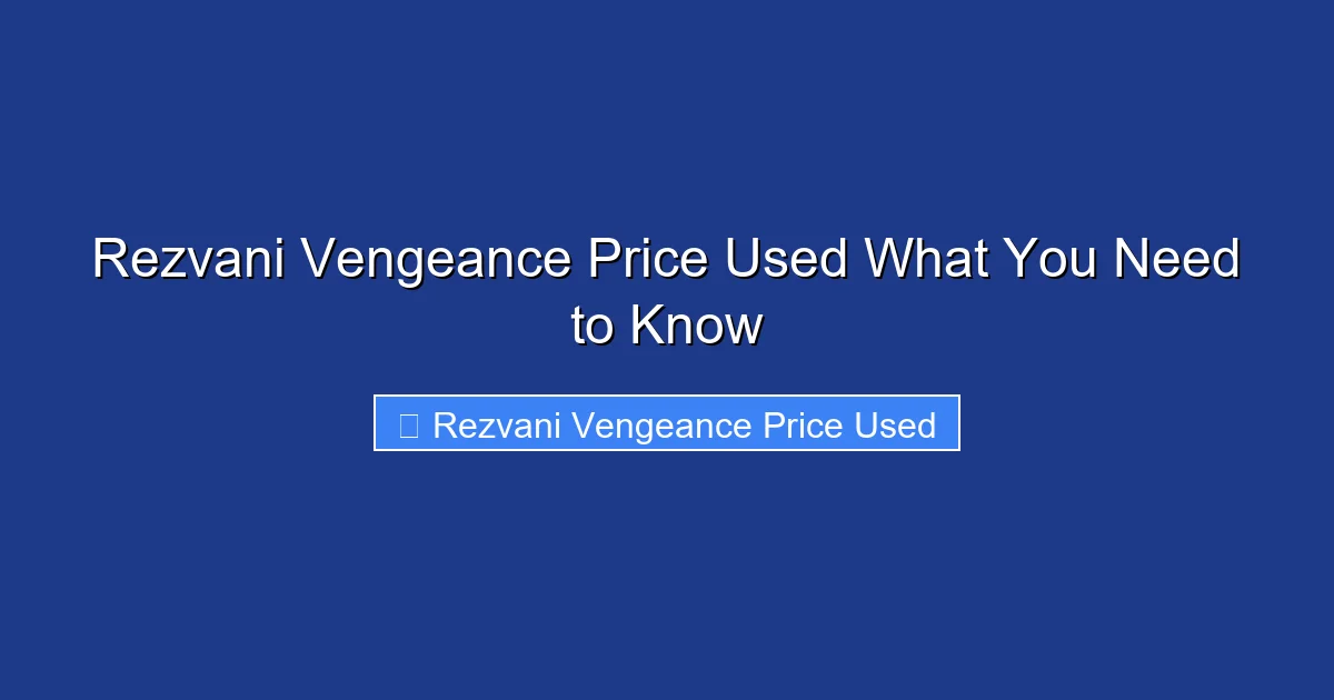 Rezvani Vengeance Price Used What You Need to Know
