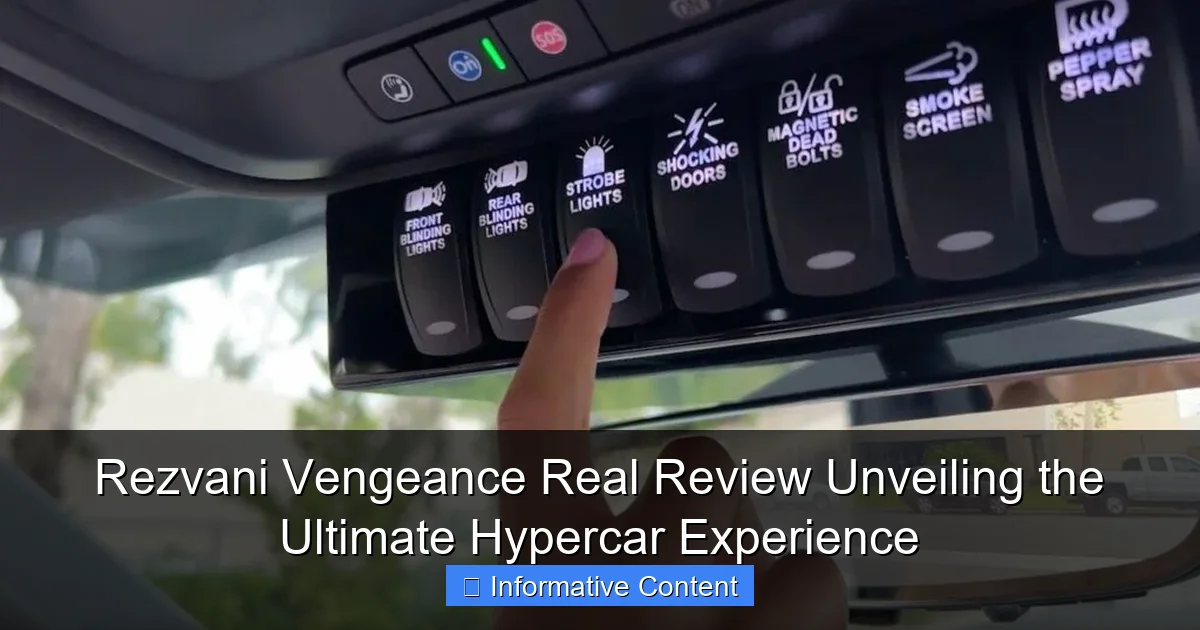 Rezvani Vengeance Real Review Unveiling the Ultimate Hypercar Experience