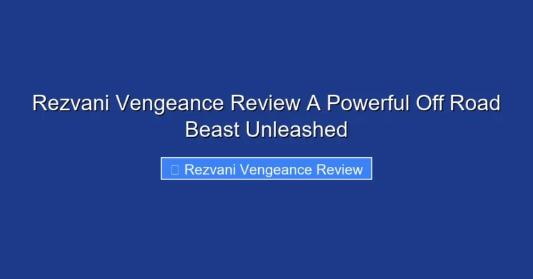 Rezvani Vengeance Review A Powerful Off Road Beast Unleashed
