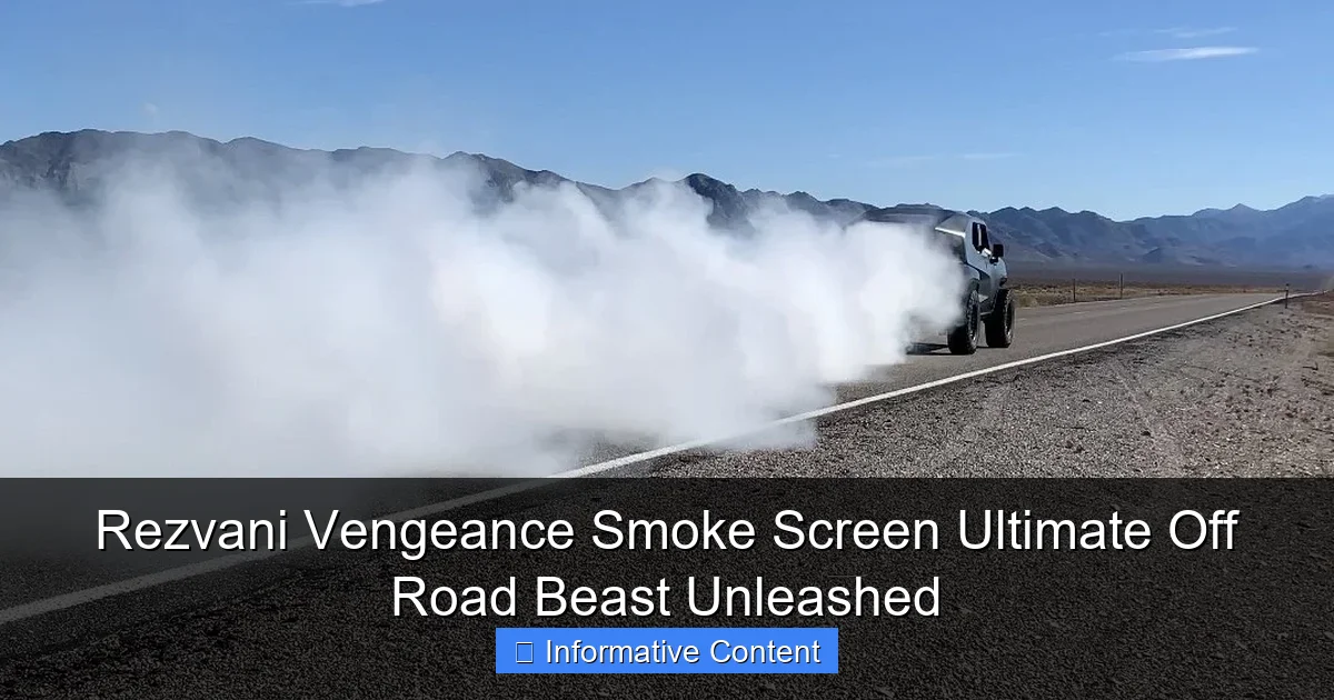 Rezvani Vengeance Smoke Screen Ultimate Off Road Beast Unleashed
