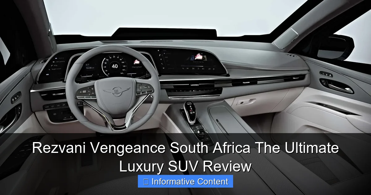 Rezvani Vengeance South Africa The Ultimate Luxury SUV Review