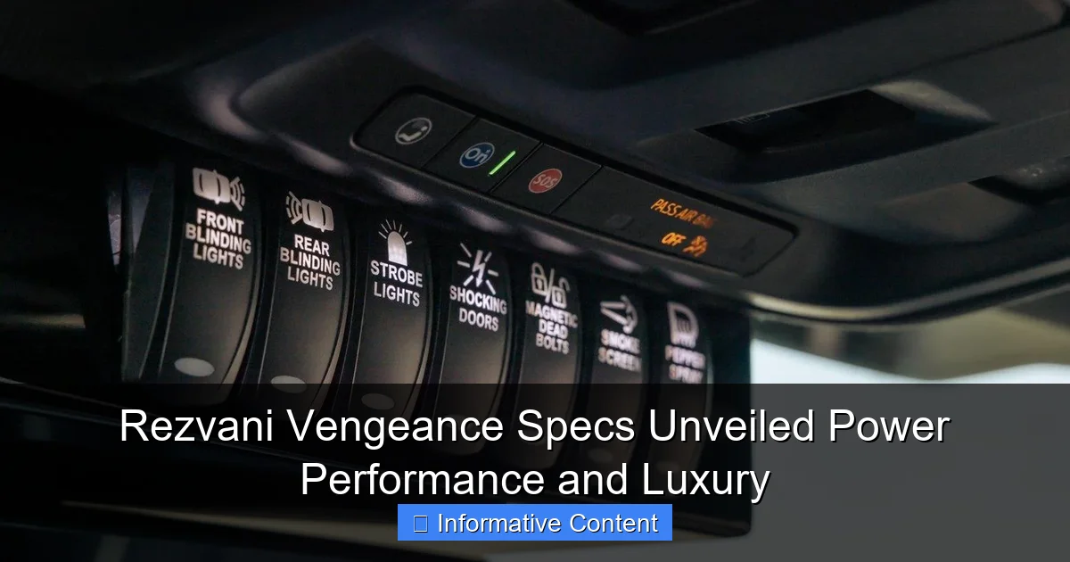 Rezvani Vengeance Specs Unveiled Power Performance and Luxury
