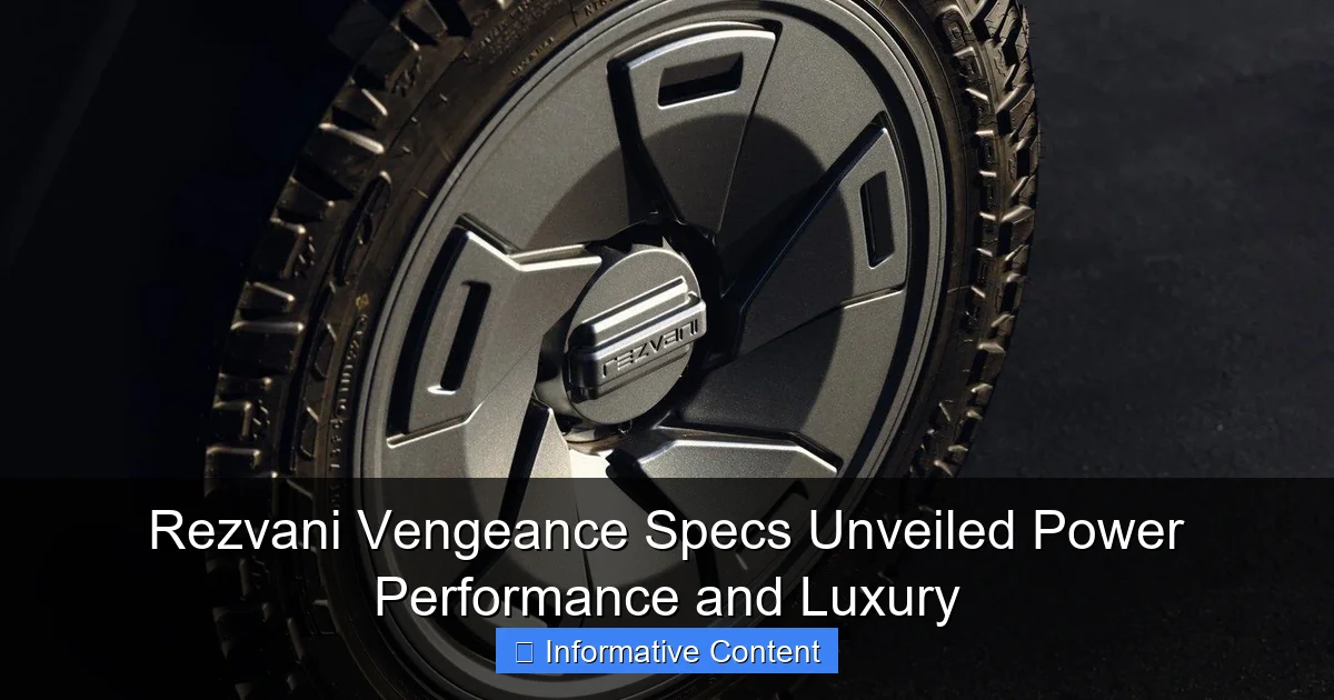 Rezvani Vengeance Specs Unveiled Power Performance and Luxury